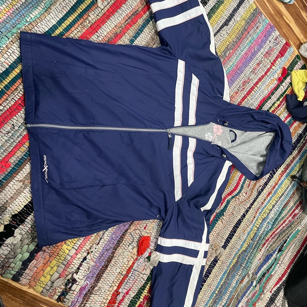 ZeroXposur Navy and Gray Hooded Jacket